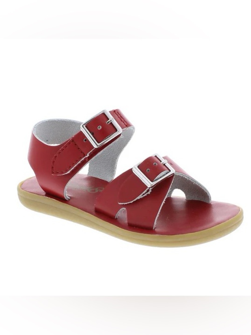 Kids Red Double-Buckle Sandals Size 8